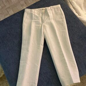 Loft beige tan taupe shiny NYE Party pants